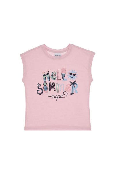 U.S. Polo Assn. Girl's Light Pink T-Shirt 50306190-Vr078