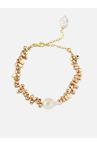 LİNYA JEWELLERY Sirius Barok İncili Hematit Taşlı Bileklik