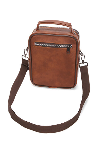 Newish Vegan Leather Hand and Shoulder Bag, Crossbody Men's Bag, Black Daily Bag with Phone Compartment