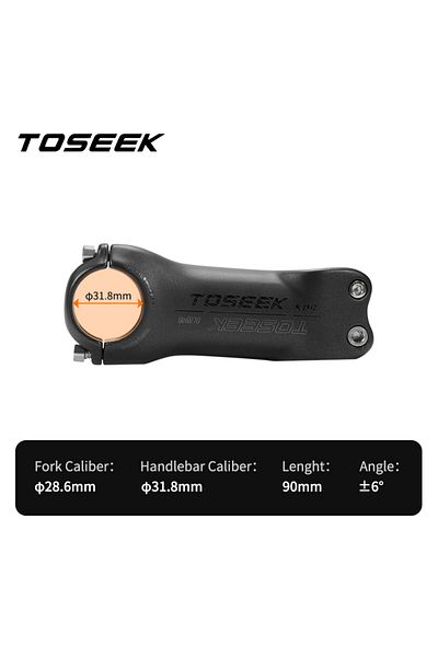TOSEEK Matt-Angle 6-90mm TOSEEK K04 Carbon Stem 6/17Degree Mountain Bike Stem 31.8mm Handlebar Stems 70/80/