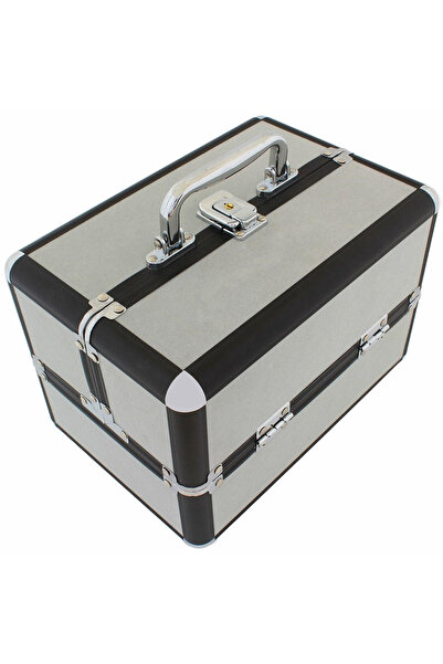 TECOS Geanta profesionala pentru cosmetice sau depozitare, Tecos, insertii de aluminiu, 25x17x17 cm