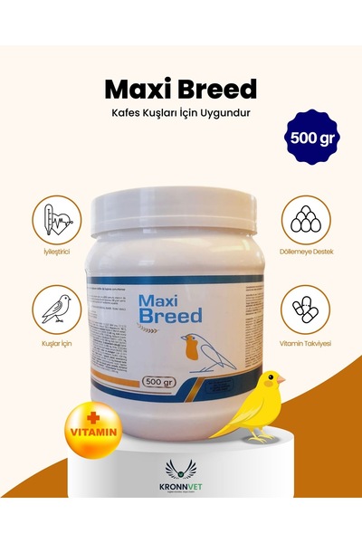 Royal İlaç Maxi Breed 500 gr. Kuşlarda yumurtalamayı artırıcı vitamin ve mineral