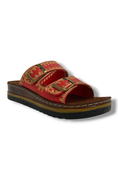 Polero 37133-25 Anatomik Dikiş Desenli Çift Bant Kadın terlik