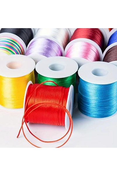 OZN AKSESUAR Floss Rope, Rat Tail, Bracelet Rope Necklace Rope, Wedding Dress Rope Engagement Rope, Kaftan Rope (2mm 10Mt)