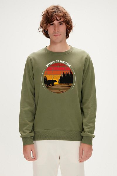 Bad Bear Men's Khaki Sweatshirt - Story 23.02.12.023-Thyme