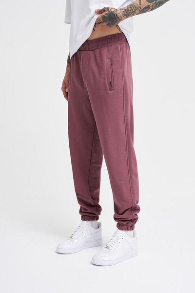 Machinist Ανδρικό Plum Relaxed Sweatpants - Ελαστική μέση και πόδια