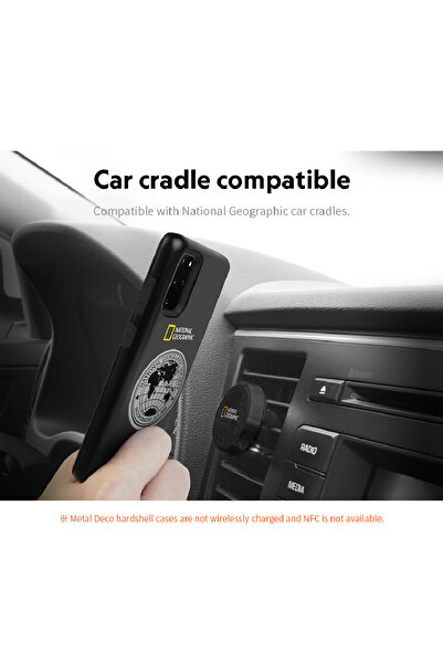 NATIONAL GEOGRAPHIC Metal Deco Hard Shell Case Galaxy S25 Ultra - Black