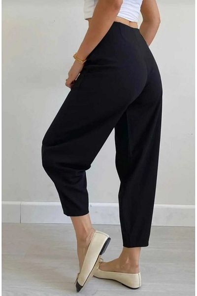 AXXAN KREP SHALVAR PANTS FEMEIE pantaloni negru