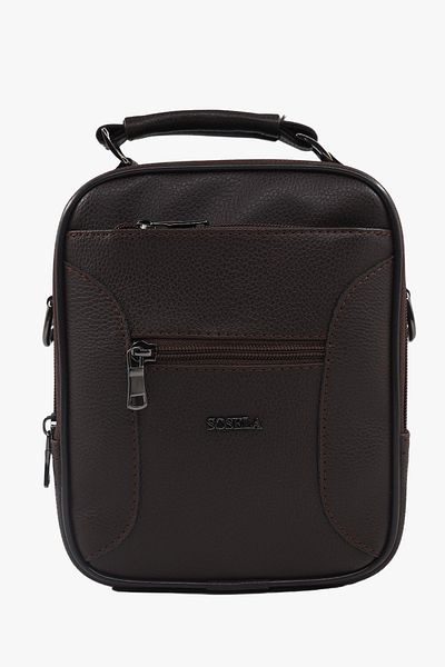 SOSELA 45-3023 Medium Size Men's Brown Handbag
