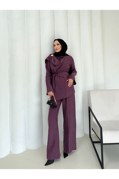 Melike Tatar Buttoned Modal Suit 3-3307