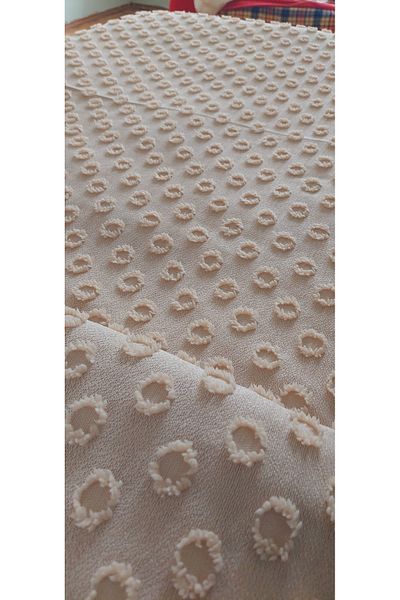 baladı home ev tekstil home collection Cuvertură de pat dublă cu pompon (SET 3 bucăți) Cuvertură de pat și 2 fețe de pernă
