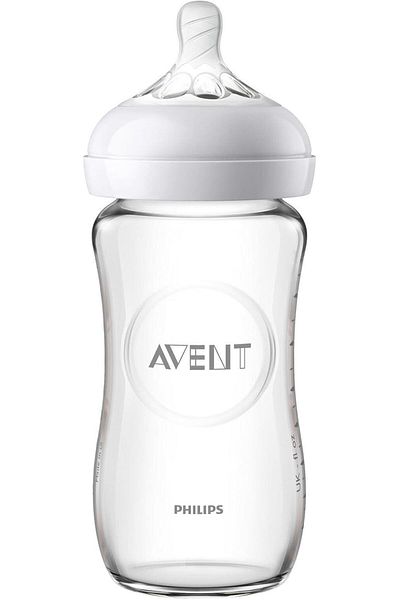 Philips Avent Natural 2.0 Bottle GLASS 240ML X1 (126) SCF053/17