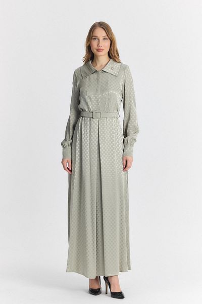 Zühre Φόρεμα Jacquard Belt Λεπτομερές Φόρεμα E-0489