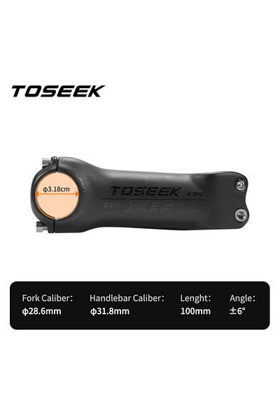 TOSEEK Matt-Angle 6-100mm TOSEEK K04 Carbon Stem 6/17Degree Mountain Bike Stem 31.8mm Handlebar Stems 70/80