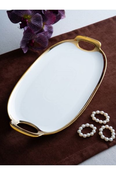 ACAR Arwen Oval Gold Presentation Tray 41X21X3Cm