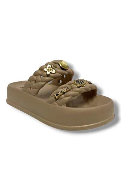 AKINAL Akınal E423.Z.0001 Γυναικείες παντόφλες Eva Anatomical με διπλή αγκράφα