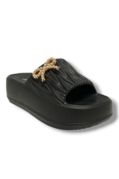 AKINAL Akınal E462.Z.0001 Eva Anatomical Pearl Stone Ribbon Women's Slippers