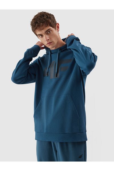 4F Hanorac albastru pentru bărbați M694 SWEATSHIRT