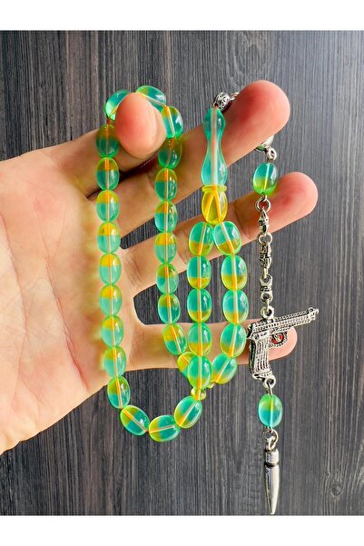 TTS TÜRK TESBİH SANATI Airplane Glass Rosary, Alpaca Tassel Detailed, Men's Collectible Rosary