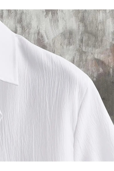 YNGMENCLASS Non-Sweating Textured Men's Shorts Shirt Set