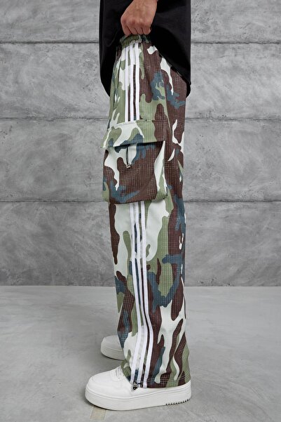 NOMARC Спортивний костюм з кишенями та смужками в стилі хакі