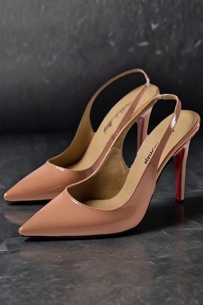 PayBuy Women's Elegant Shoes Open Back Pointed Toe Heeled Shoes Special Design Evening Dress Shoes