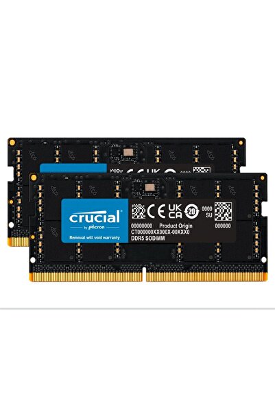 Crucial Kit de 128 GB (2x64 GB) DDR5-5600 SODIMM CL46 RAM pentru NOTEBOOK BEL...