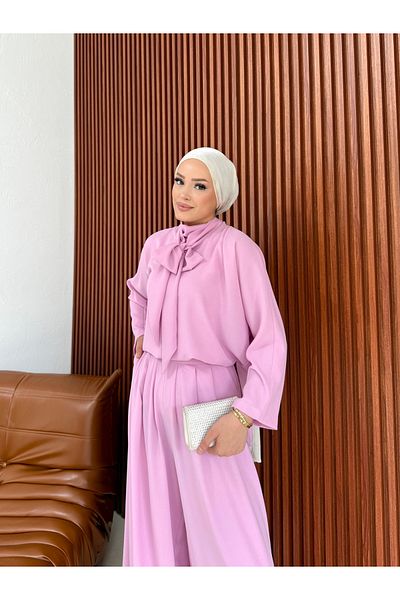 Melike Tatar Pleated Trousers Suit 71-7001