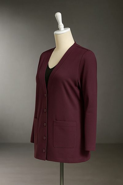 FATELLA Women's Combed Cotton Short Cardigan
