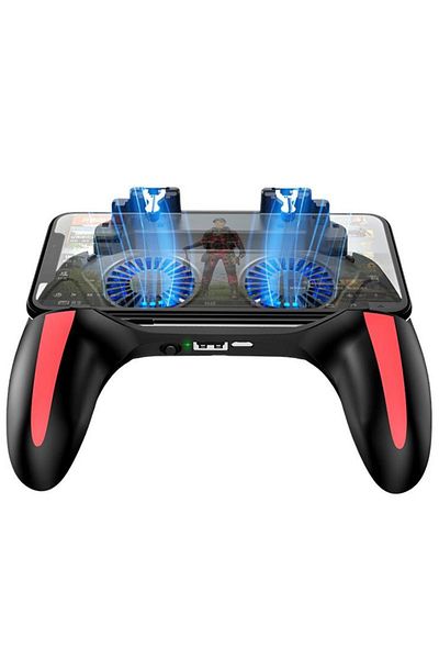 REDz Accessories Controler de gaming Xo-h10, capacitate 2500 mAh, răcitor dublu 6500 RPM, negru