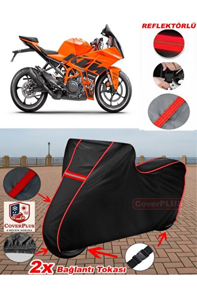 CoverPlus KTM 390 RC القماش المشمع الأسود للدراجات النارية القماش المشمع غطاء...