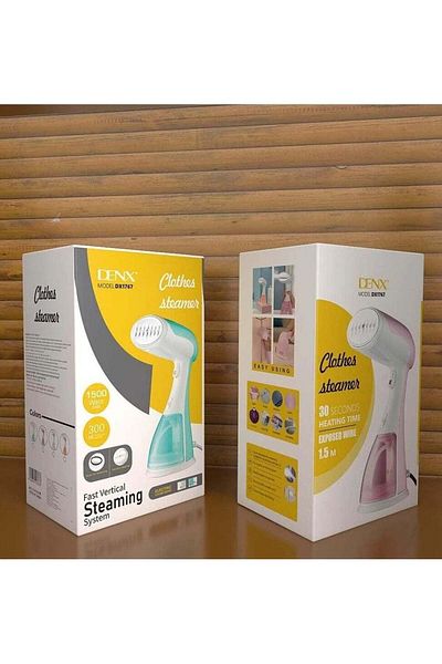 Denx مكواة بخار ملابس دينيكس DX1767 - فرشاة بخار كهربائية بقوة 1500 واط مع خزان مياه سعة 300 مل