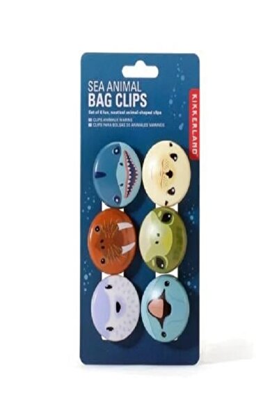 Kikkerland Klips-Poşet Klipsi 6 lı Deniz Canlıları