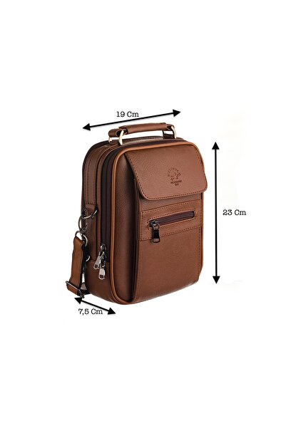 Westpolo Çok Bölmeli Çelik Kasalı El Ve Omuz Askılı Vegan Deri Erkek Çanta (B...