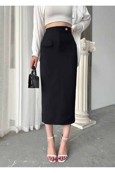 TB Terzi Bey Long Buttoned Skirt