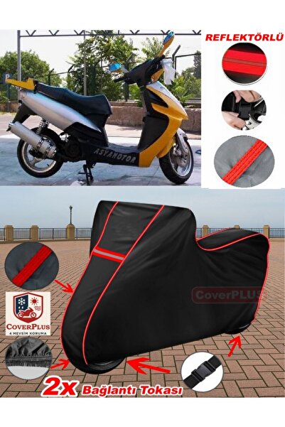 CoverPlus Asian as 150 t 5A Tarpaulin Black Motorcycle Tarpaulin Engine Cover...