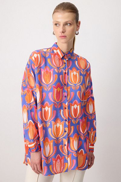 Touché Privé Patterned Oversize Modal Shirt