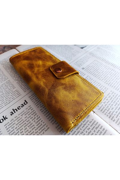 Mahfuz Fully Handmade Real Leather Wallet from Cutting to Sewing 12 Cards 2 Bill Areas (19.4Cm*8.5Cm) Pln6