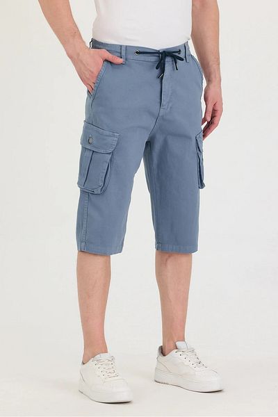 twentyfive25 Men's Cargo Pocket Knee Length Long Shorts Bermuda Capri