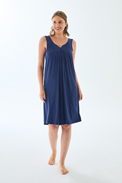 Anıl 11436 LACİVERT YAZLIK ELBİSE