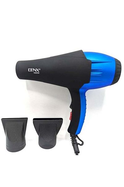 Denx مجفف شعر احترافي، مطلي بالمطاط 1600 واط، فوهة واحدة، تصميم خفيف الوزن ومريح، سريع