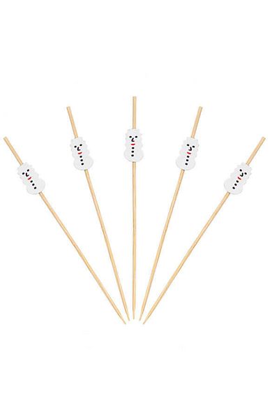 yuandong Bamboo Snowman 12 cm Toothpicks (50 Pcs), Presentation Toothpicks
