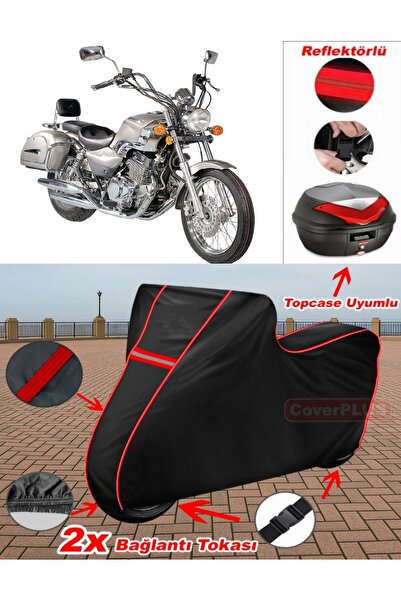 CoverPlus Mondial 250 MCT Tarpaulin BLACK Topcase Back Case متوافق مع القماش ...