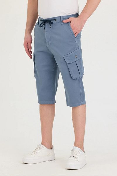 twentyfive25 Men's Cargo Pocket Knee Length Long Shorts Bermuda Capri