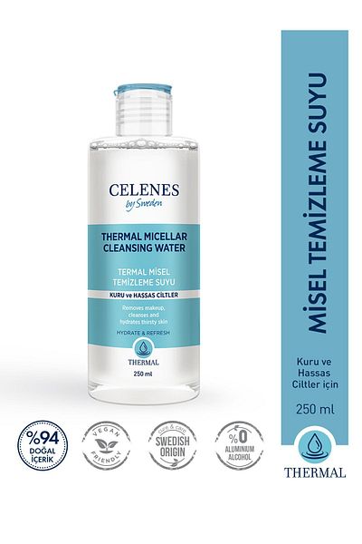 Celenes Thermal Cleansing Water 250 ml Micellar Dry/Sensitive Skin *36