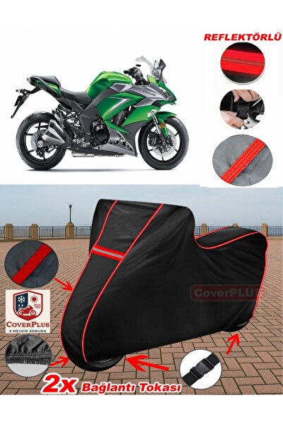 CoverPlus لـ Kawasaki Z 1000 SX قماش القنب الأسود للدراجات النارية قماش القنب...