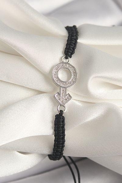 Skygo Brass Silver Color Zircon Stone Mars Figure Elevator Macrame Model Women's Bracelet - Tj-Bb6795