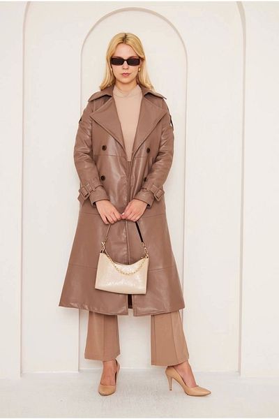 TB Terzi Bey Bonar Long Leather Coat
