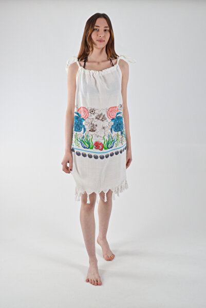 REİNA TEKS Пляжний одяг Пештемаль з черепаховим візерунком, бавовняний віскоз, з зав'язками, пляжний одяг, 1 шт. Парео