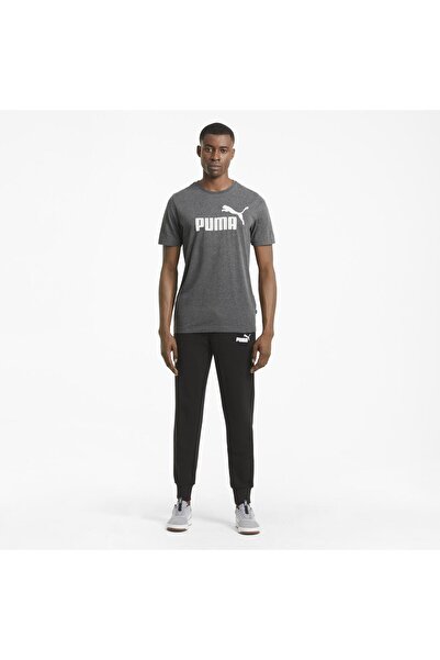 Puma 58673601 Ess Heather Men's T-Shirt Black
